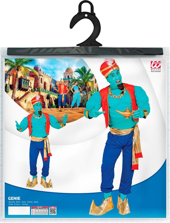 Immagine prodotto Widmann 1001 Nacht Aladin Flaschengeist Kostüm mit Muskelhemd, Weste, Hose, Schärpe, Schuhüberzieher, Turban (XXL)