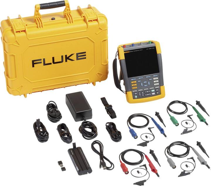 Image du produit Fluke 190-504-III-S Oscilloscope portatif (scope meter) 500MHz 4 canaux 5 GSa/s 30 kpts 8 bits 1 kit (CAT III 1000V, CAT IV 600V)