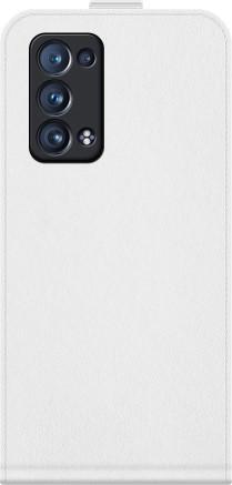 Actual product image Cover-Discount OPPO Reno6 Pro - Classic Flip Case vertical white (Oppo Reno 6 Pro 5G)