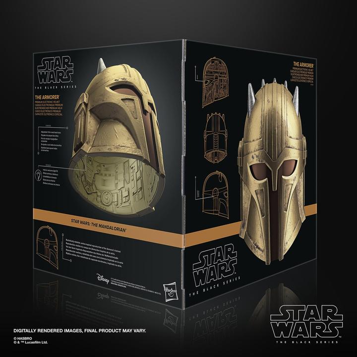 Actual product image Hasbro Star Wars: The Mandalorian Black Series Elektronischer Helm The Armorer