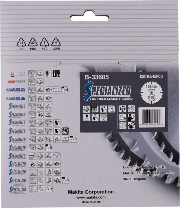 Produktbild Makita SPECIALIZED Sägeb.165x20x4Z (B-33685)