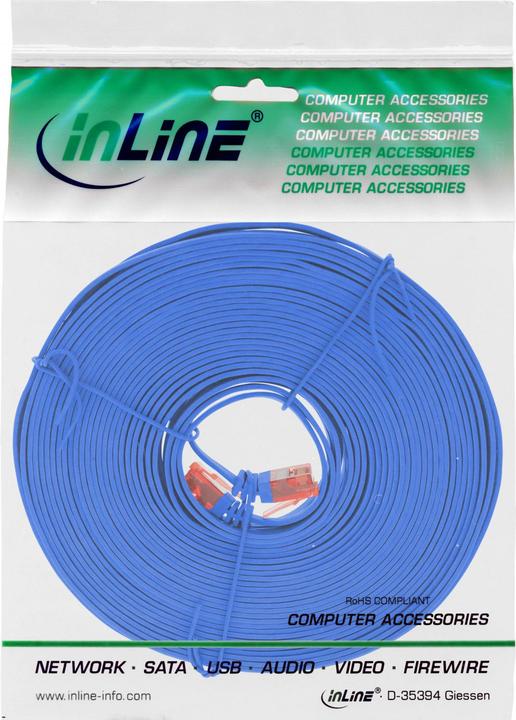Produktbild InLine 5m Patchkabel flach, U/UTP, Cat.6 (U/UTP, CAT6, 5 m)