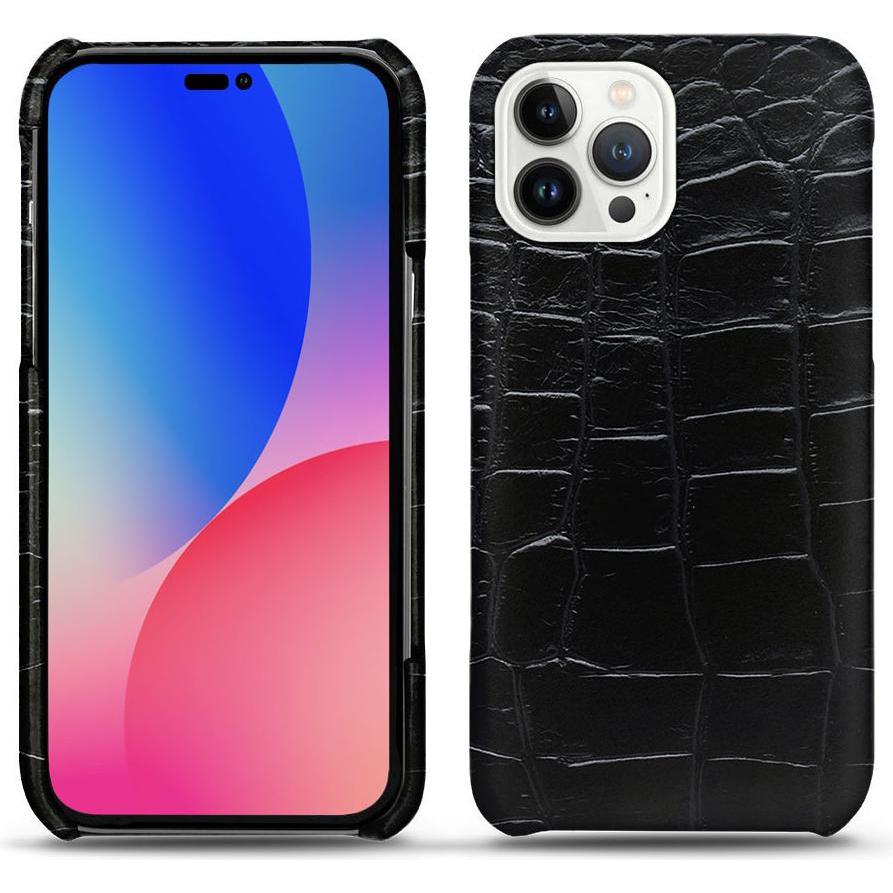 Noreve Lederschutzhülle (Apple iPhone 14 Pro Max), Smartphone Hülle, Schwarz
