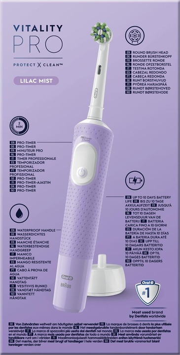 Actual product image Oral-B Vitality Pro Adult Rotating Vibrating Toothbrush Purple (Oscillating toothbrush)