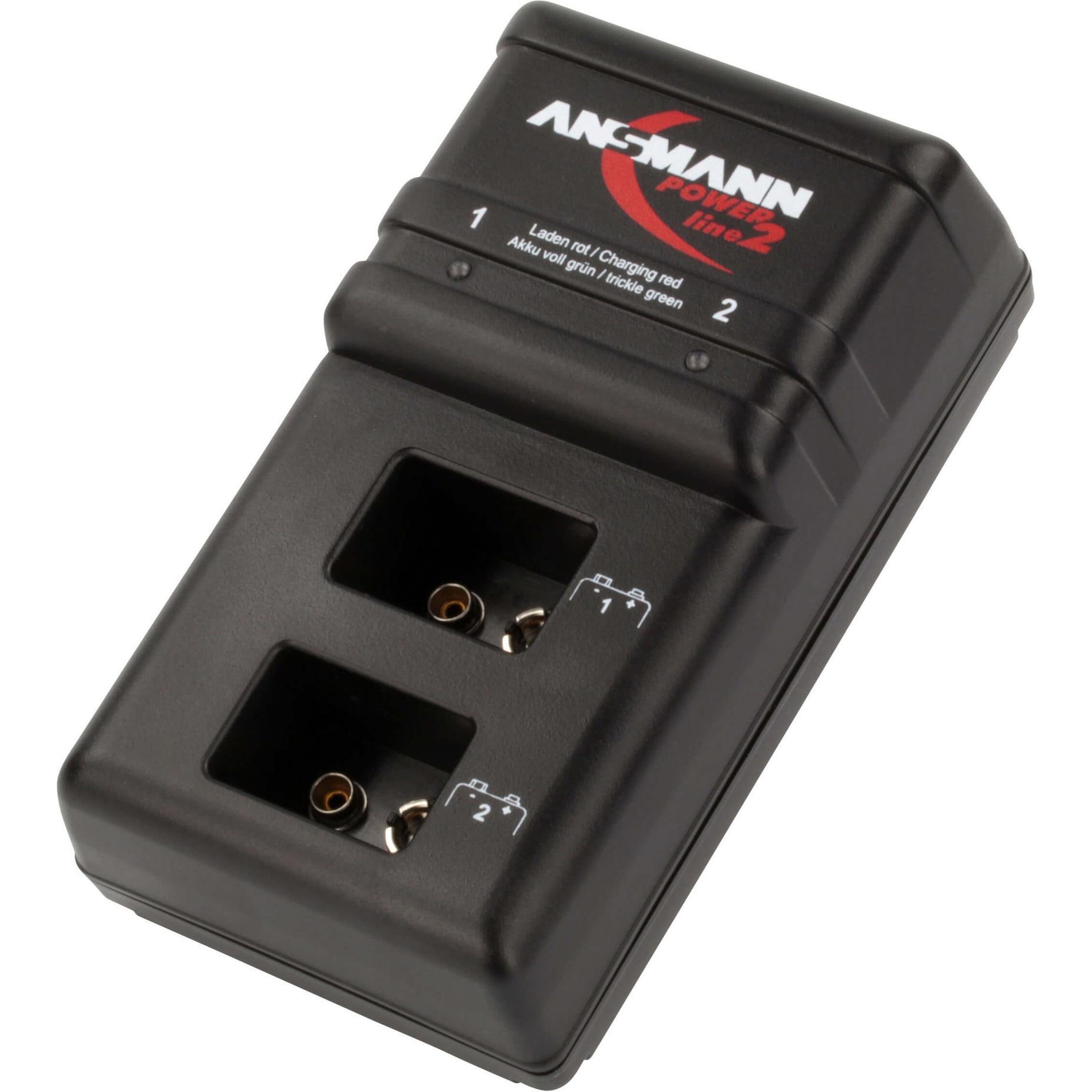 Ansmann Stromleitung 2 (1 Stk., 9V Block, Ladegerät ohne Akku), Akku Ladegerät