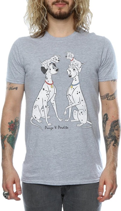 Immagine prodotto 101 Dalmatians Pongo And Perdita Maglietta Uomo (L)