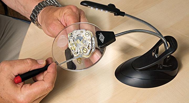 Actual product image Wedo Table loupe with LED lighting