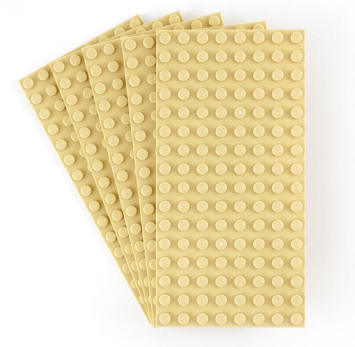 Actual product image LEGO Building Plate 8x16 Beige - Plate 92438 NEW - 3x (92438, LEGO Accessories)