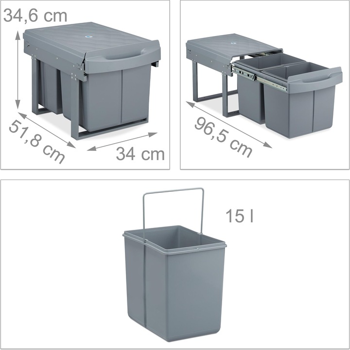 Immagine prodotto Relaxdays pattumiera-estraibile (15 l)