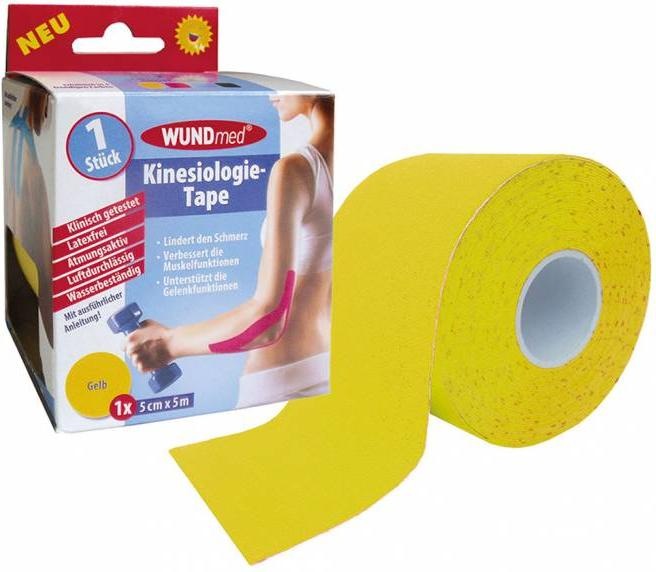 Actual product image Wundmed Tape Kinesiology yellow 5.0 cm x 5.0 m, 1 pc. (5 m)