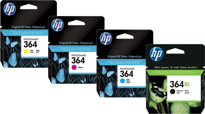 Produktbild HP Original 364XL SET Multipack / Set mit allen vier Farben (BK, C, M, Y)