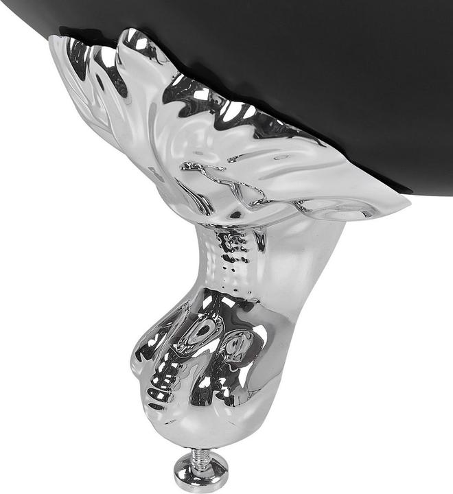 Produktbild Beliani Badewanne freistehend schwarz oval 153 x 77 cm CAYMAN (200 l, 153 cm, 77 cm)