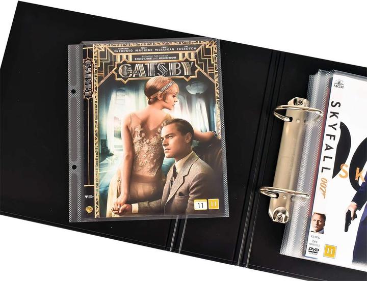 Image du produit Boîtiers de protection DVD 162x185mm transparents avec rabat et bord de classement UV=100 pièces