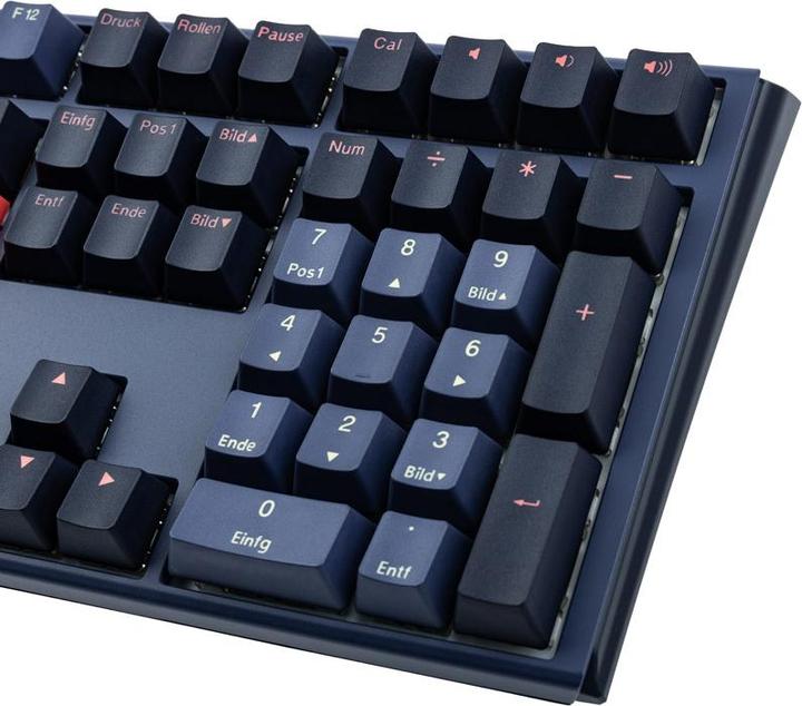 Actual product image Ducky One 3 Cosmic Blue Gaming Keyboard, RGB LED - MX-Red (Germany, Cable)