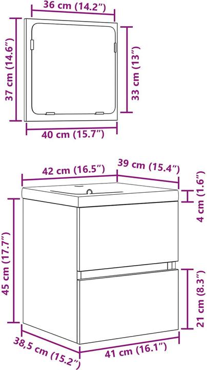Produktbild vidaXL Badezimmer Set