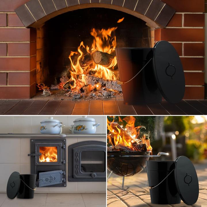 Immagine prodotto Relaxdays Secchio per ceneri (35 x 35 x 34 cm)