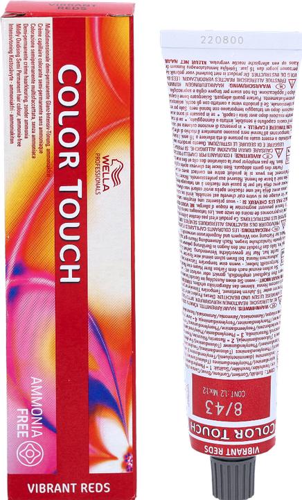 Produktbild Wella Colour Touch Vibrant Reds (8/43 Hellblond Rot-Gold)