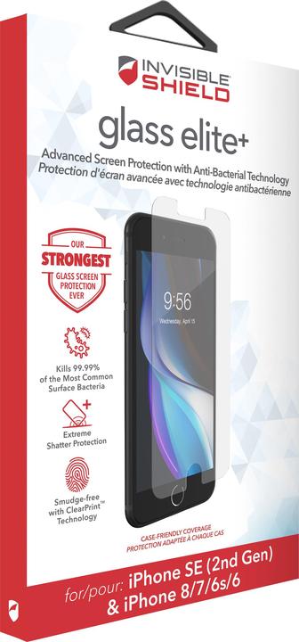 Actual product image Zagg InvisibleShield Glass Elite+ Apple (e) (1 Piece, Apple iPhone 6, Apple iPhone 7, Apple iPhone SE, Apple iPhone 6s, Apple iPhone 8)
