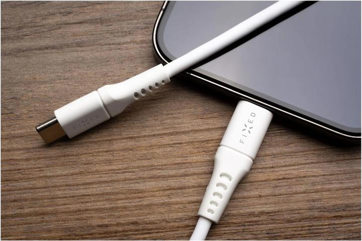 Actual product image Fixed Liquid Silicone Cable USB-C/USB-C, 2m, 60W, white (2 m, USB 2.0, 60 W)