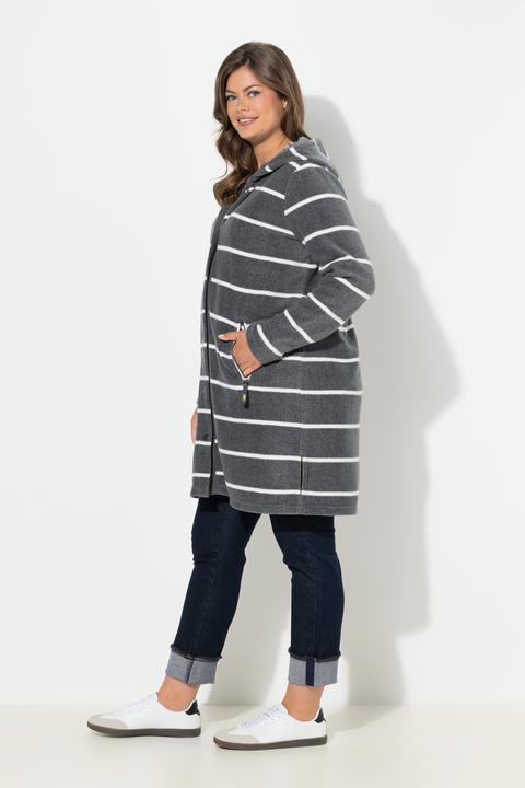 Immagine prodotto Laurasøn Giacca lunga in pile con cappuccio e maniche lunghe (40)