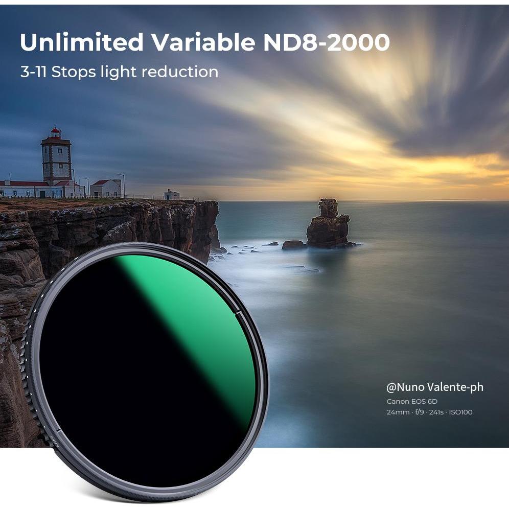 Thumbnail - K&F Concept Filter Slim 52 mm MV36 (52 mm, ND- / Graufilter), Objektivfilter, Grün