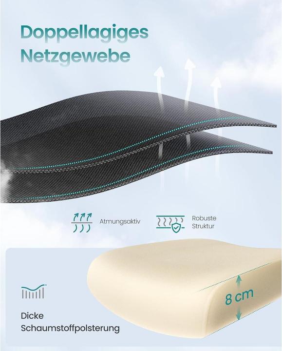 Image du produit Songmics Bürostuhl mit Armlehnen Schwarz