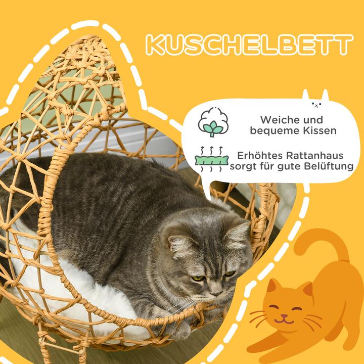 Produktbild PawHut Katzenhaus mit Metallgerüst (Katze)