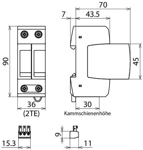 Actual product image Dehn DG M TT 2P ACI 385 F