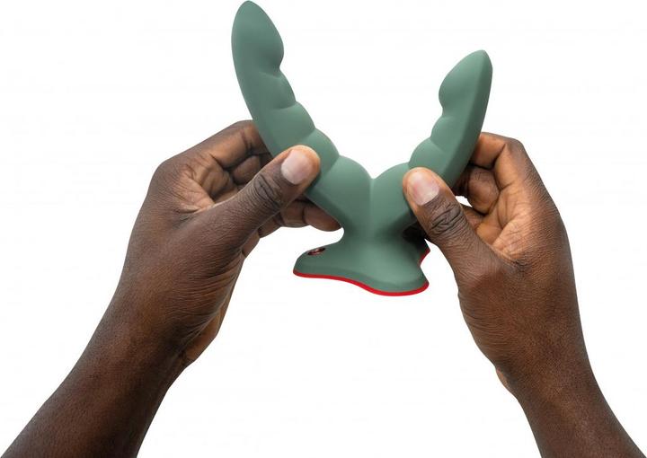 Actual product image Fun Factory - Ryde Double Dildo & Massager Green