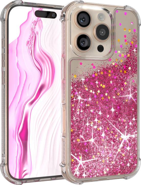 Actual product image EAZY CASE Liquid Glittery Hülle für iPhone 16 Pro (Apple iPhone 16 Pro)