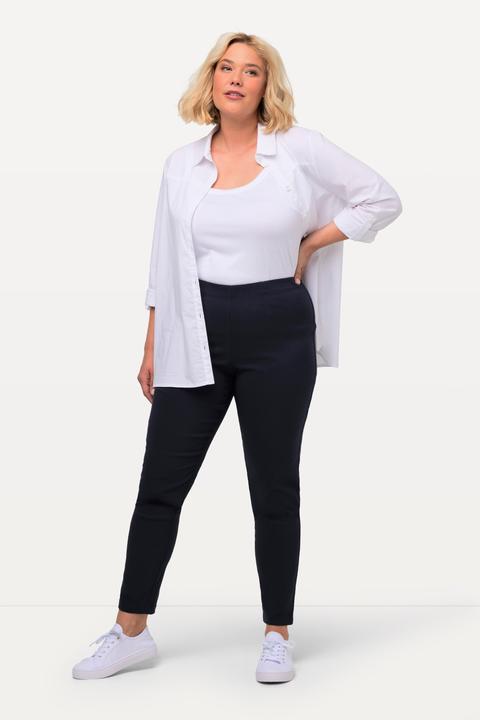 Produktbild Ulla Popken Bengalinhose Sienna, schmales Bein, Gummibund, Stretch (62)