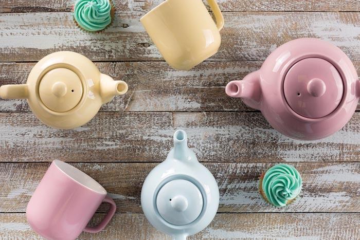 Productafbeelding Price & Kensington Price and Kensington Fine Stoneware Traditional, Pastel Roze 6 Kops Theepot, 22 x 14 x 14 cm (1.10 l)
