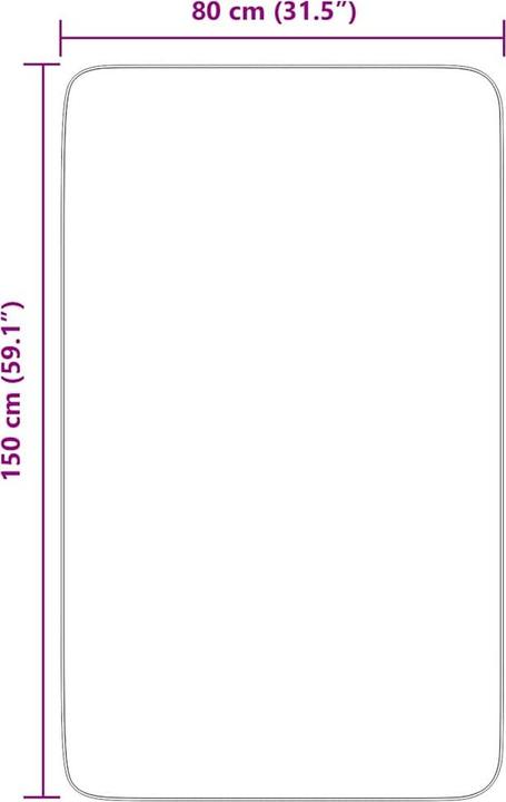 Produktbild vidaXL Shaggy-Teppich