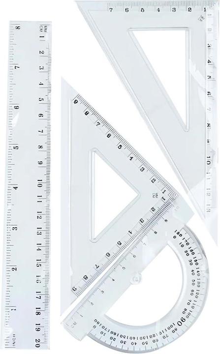 Produktbild Topwrite Rulerset 4pcs (20 cm, Kunststoff)