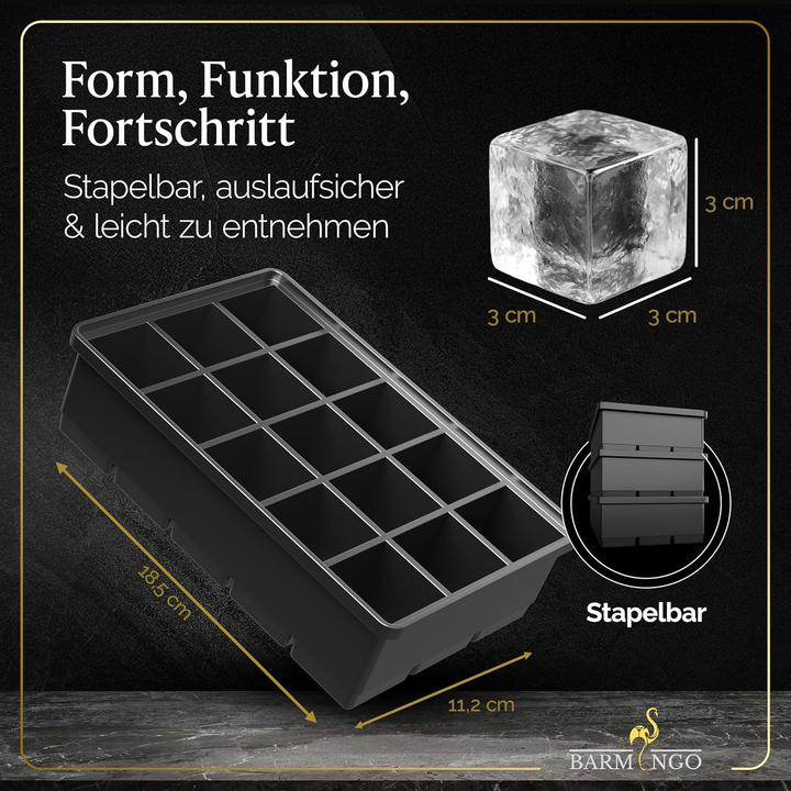 Produktbild Barmingo 3er-Set XXL-Eiswürfelform