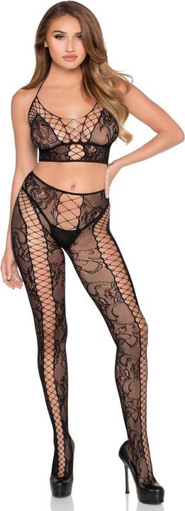 Actual product image Leg Avenue Lace Crop Top and Tights (One size)