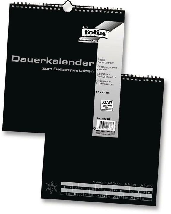 Folia Permanent calendar black (Special)