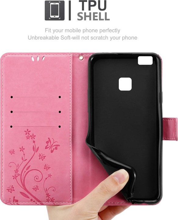 Produktbild Cadorabo Flower Book Cover (Huawei P9 Lite)