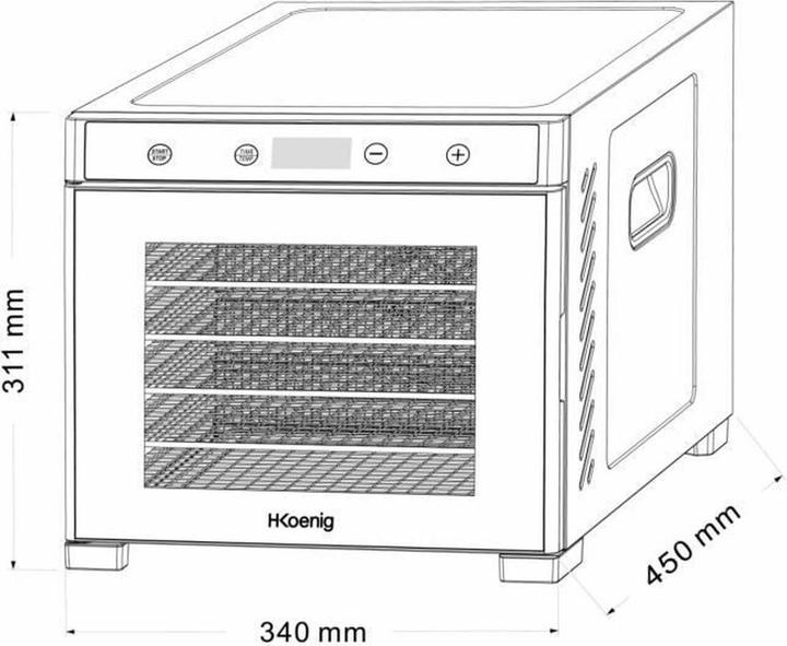 Produktbild Hkoenig Nahrungsmittel-Entwässerer 650 W
