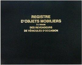 Image du produit ELVE Registre "Objets mobiliers et v'hicules d'occasion