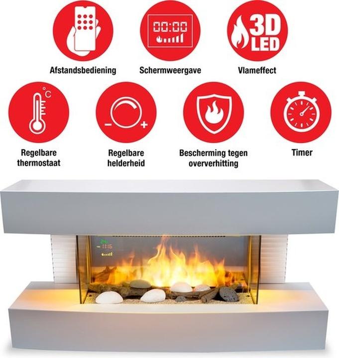 Actual product image Classic Fire Wall fireplace electric