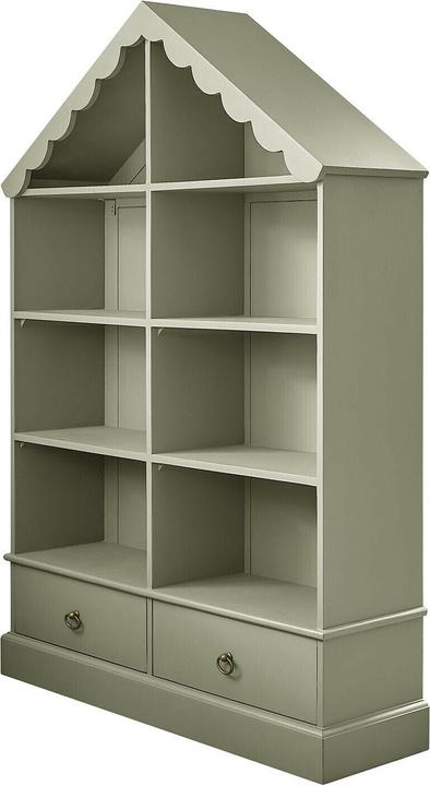 Produktbild Loberon Regal Vaurillon grün (106 x 30 x 152 cm)