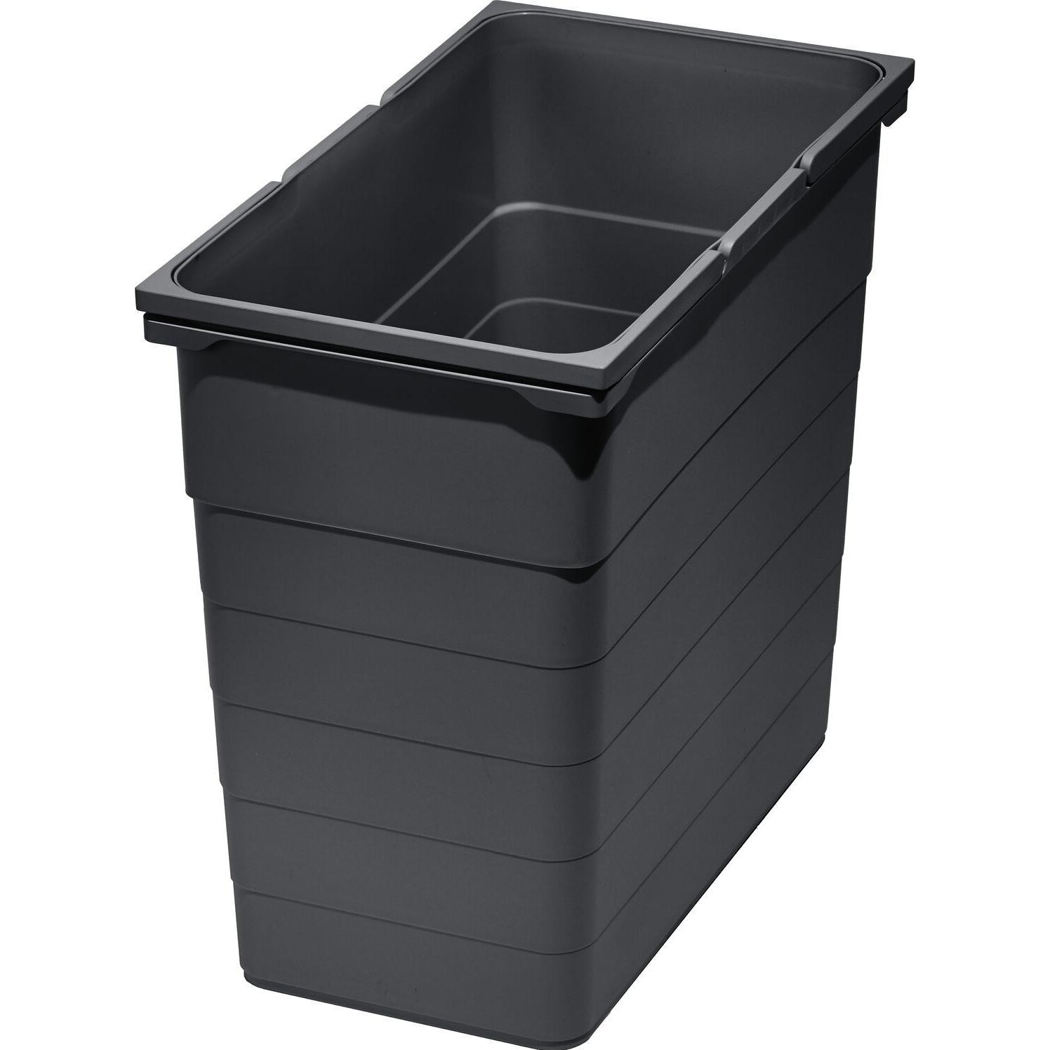 Ninka Abfallbehälter 35 L dunkelgrau, Abfalleimer, Grau