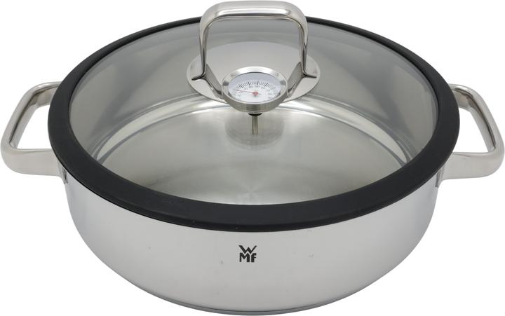 WMF Kochtopf Dampfgarer rund 28cm Glasdeckel Silikonrand Vitalis Edelstahl