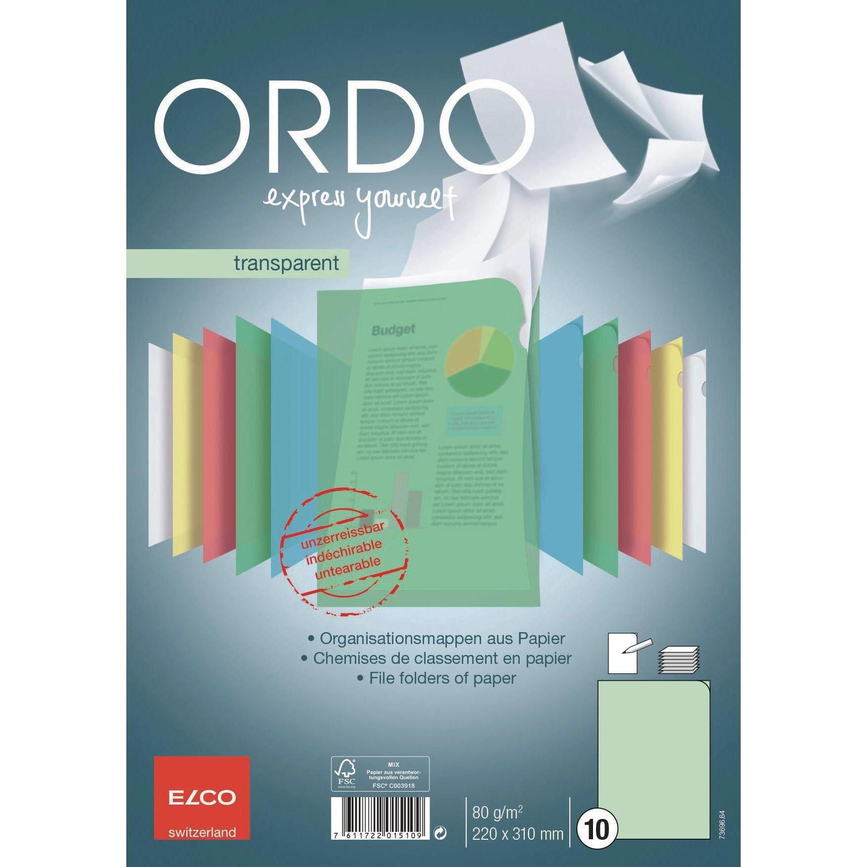 Elco, Mappe, Sichthülle Ordo transparent A4 (A4, 10 x)
