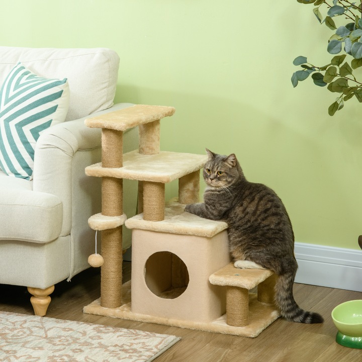 Immagine prodotto PawHut Scaletta per cani con capanna (Gatto, Cane)