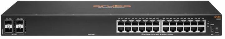 Actual product image HPE E Aruba 6000 Switch 4 SFP Ports, 1U, Layer 2, ACL, QoS, Web GUI, CLI, Aruba NetEdit, Zero To (28 Ports)