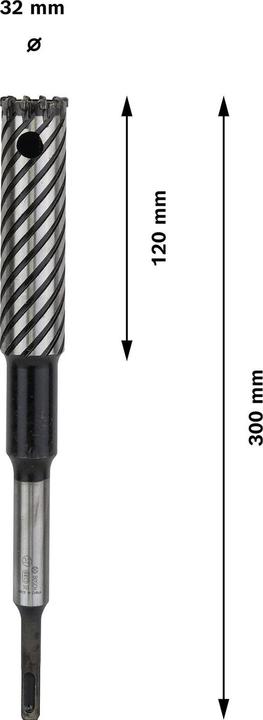 Image du produit Bosch Professional Zubehör Forets PRO SDS plus Rebar Cutter, 32 x 120 x 300 mm (32 mm)