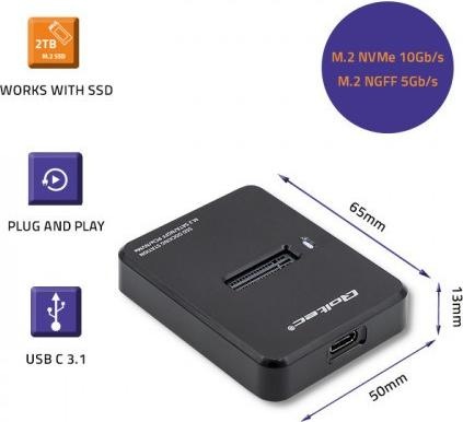 Produktbild Qoltec 50313 Docking station SSD
