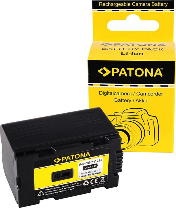Actual product image Patona Battery f. Panasonic CGR-D220 CGR-D16 NV-Series CGA-D54 CGA-D54S CGA-D54SE CGA-D54SE/1B CGA-D54SE